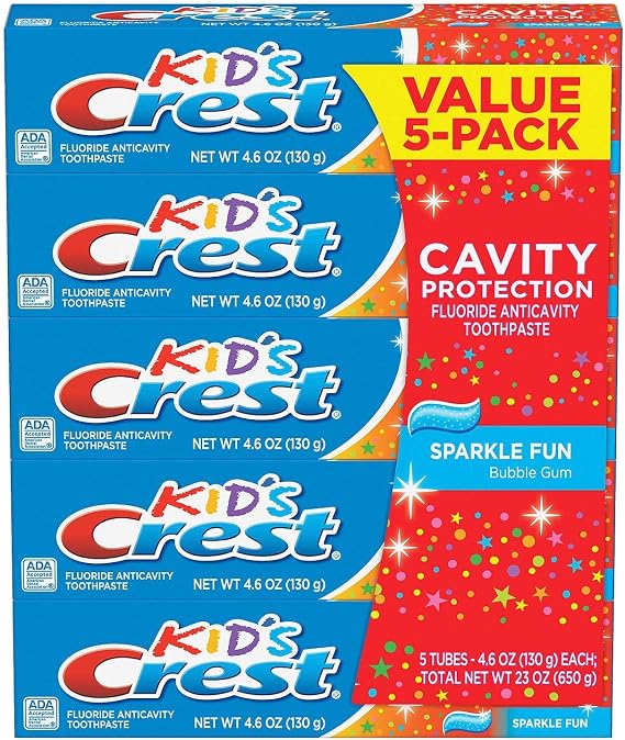 Crest Kid's Toothpaste, Sparkle Fun (4.6 oz, 5 pk.)