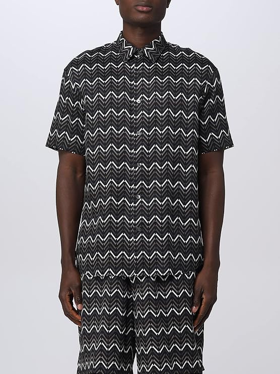 Emporio Armani Desenli Kısa Kollu Gömlek Erkek GÖMLEK 3R1CQ7 1NWDZ F074