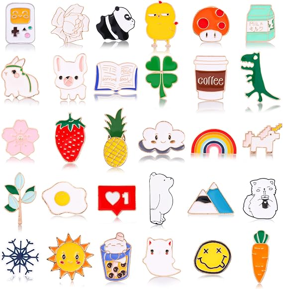 30 Pcs Cute Small Enamel Backpack Pins