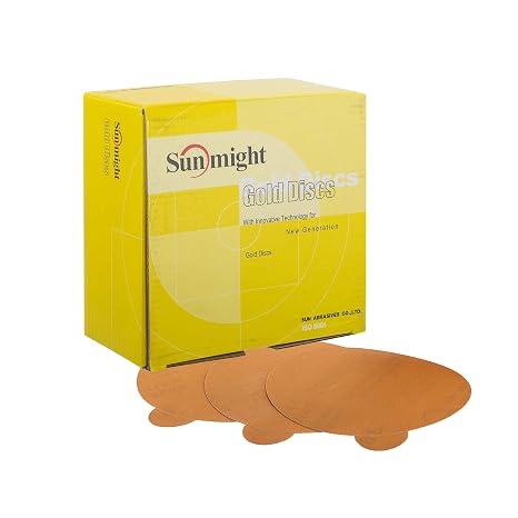 Sunmight Gold 6" 600G PSA No Hole Disc, 02318, 100 Discs