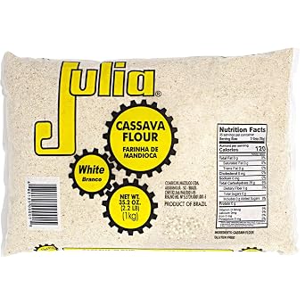 Julia - Seasoned Cassava Flour - 35,2 oz (1kg) | Farinha de Mandioca Casabe | Branca/White
