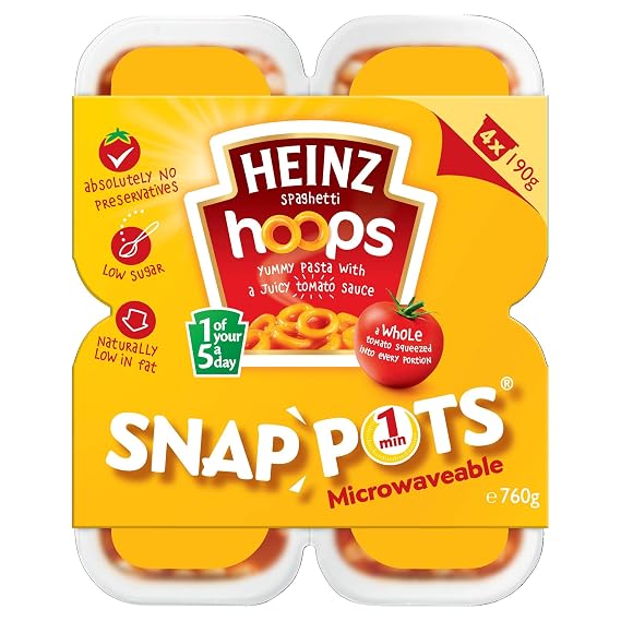 Heinz Spaghetti Hoops Snap Pots 760g
