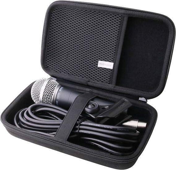 Hard EVA Carrying Case for Shure SM58/PGA48/BETA 58A/PGA58/KSM8 Cardioid Dynamic Vocal Microphone ,Shure Brand Multiple Models of Microphones Case