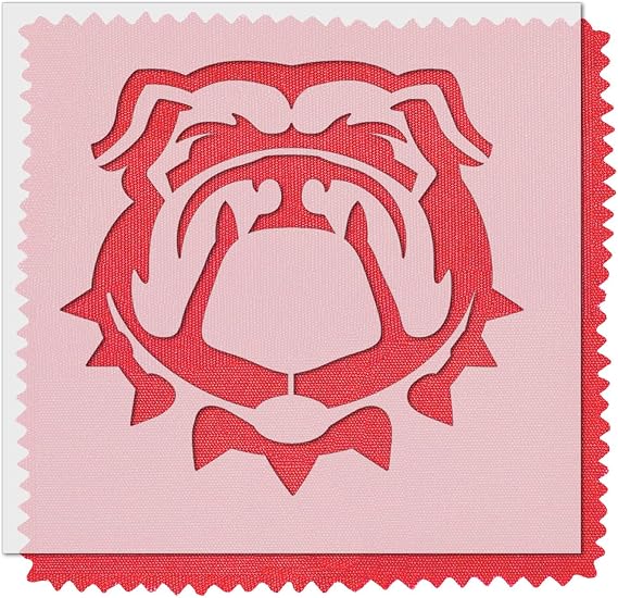 Stencil Stop Georgia Bulldogs Dog Logo Stencil - 9 x 8.43 Inches - Reusable Bulldog Stencils for Painting on Wood, Walls, Fabric & Rocks - Durable 14 Mil Mylar Plastic - Officially Licensed