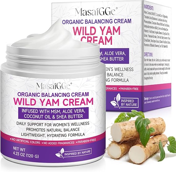 Wild Yam Cream, Hormone Balance for Women, Wild Yam Moisturizing Cream Relief for Menopause and Dry skin - Australia Dr. Barbara Recommended Formula