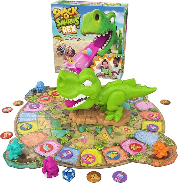 Spin Master Games Snack-O-Saurus Rex Hungry Dinosaur Kids Board Game