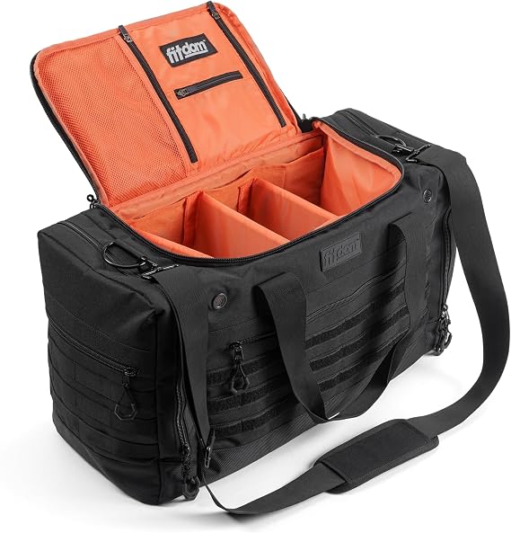 Fitdom 45L 22" Sports Equipment Duffle Bag with 3 Adjustable Dividers