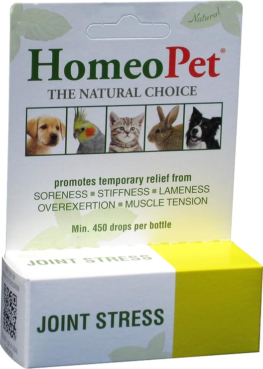 HomeoPet Joint Stress, Supplement for Dogs and Cats, 15 Milliliters | Natural joint support for cats, dogs, and other pets, safe homeopathic formula, liquid drops suitable for daily use