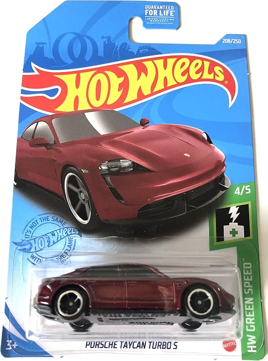 DieCast Hotwheels Porsche Taycan Turbo S - HW Green Speed 4/5 [Maroon] 208/250