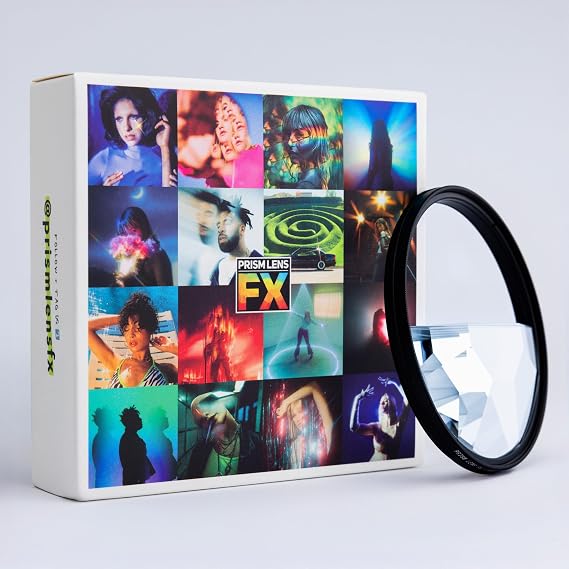 Prism Lens FX Split Kaleidoscope FX Filter | Subtle | 82mm Circular Threaded | Split Diopter & Kaleidoscope Combo | Half Focus, Half Refracted | Fully Rotatable Design
