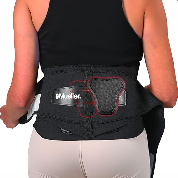MUELLER Sports Medicine Lumbar Back Brace with Removable Pad, Ideal for Upper and Lower Back Pain, Relief & Support for Men and Women, Strains, Sciatica, Scoliosis