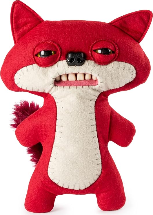 Fuggler Funny Ugly Monster, 9 Suspicious Fox Red Plush Creature with Teeth, for Ages 4 & Up