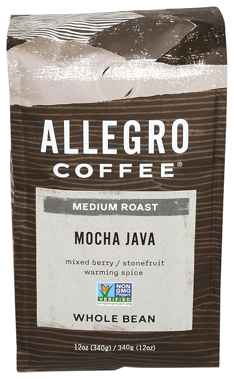 Allegro Coffee Mocha Java Whole Bean Coffee, 12 oz