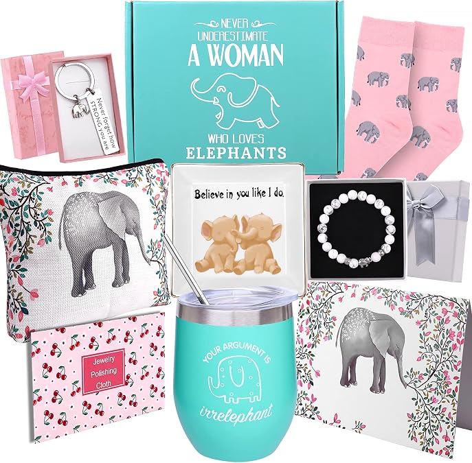 LIKEABLUE Elephant Gifts for Women: Birthday, Christmas, Valentine's & Mother's Day Gift Ideas