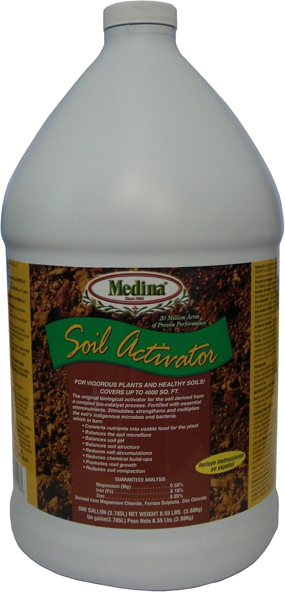 Medina Liquid Soil Activator 1 Gal Fertilizer for Indoor and Outdoor Plants