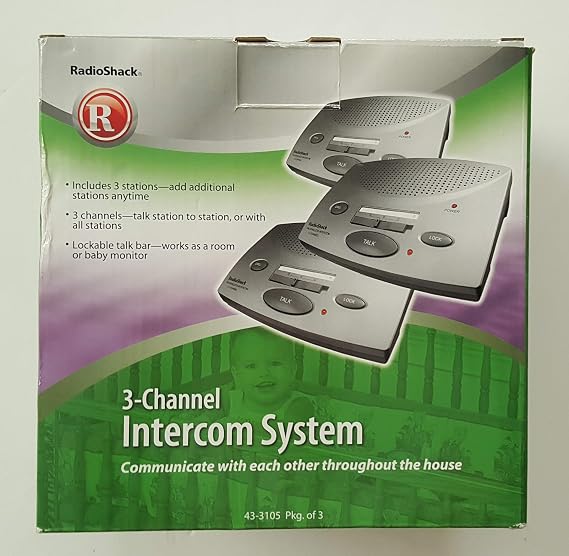 RadioShack Advanced 3-Station/3-Channel FM Wireless Intercom (43-3105)