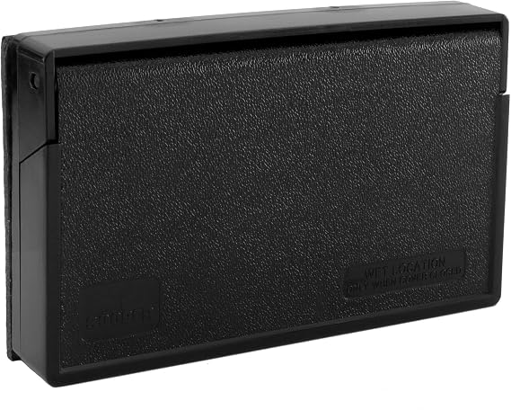 RecPro RV Exterior GFCI Outlet Cover Plate | Weatherproof | Black