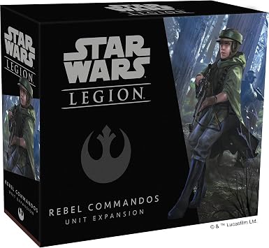 Star Wars: Legion Rebel Commandos UNIT EXPANSION - Unleash Elite Rebel Strike Teams! Tabletop Miniatures Strategy Game for Kids & Adults, Ages 14+, 2 Players, 3 Hr Playtime, Made by Atomic Mass Games