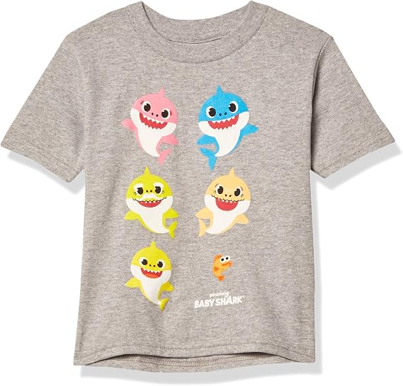Pinkfong Boys' Baby Shark Family Dancing Short Sleeve Tee