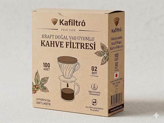 Hario V60 Uyumlu Kraft Kahve Filtresi Kağıdı