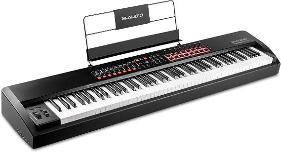 M-Audio Hammer 88 Pro - 88 Piano Type Weighted Hammer Action Key MIDI controller with Beat Pad and Software Package