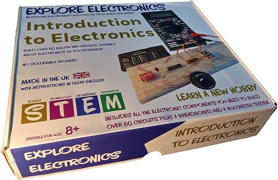 Introduction to Electronics | Electronic circuit constuction and learning kit | Introduction to a hobby in electronics | Suitable for anyone over 8 yrs.