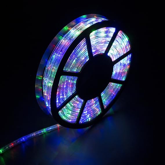 50FT Rope Light, LED Strip Lights for Indoor Outdoor Rope Lighting Waterproof Decorative Lighting Backyards Garden and Party Decoration (Multicolor)