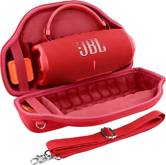 co2CREA Case for JBL Charge 6 Portable Bluetooth Speaker, Red