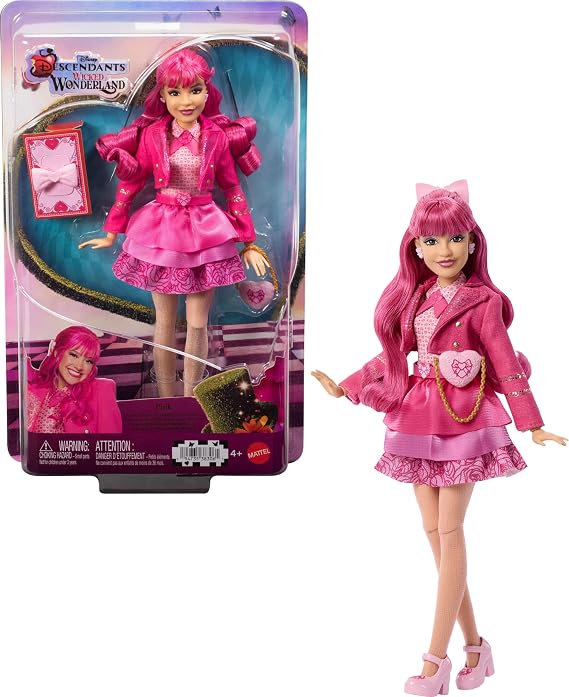 Mattel Disney Descendants: Wicked Wonderland Fashion Doll & Accessory, Pink Sister of Red & Daughter of Queen of Hearts with Movie-Inspired Clothing