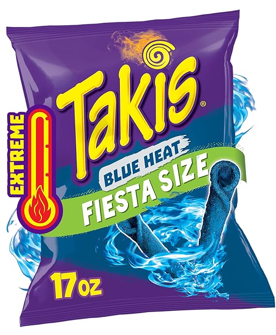 Takis Blue Heat Rolled Tortilla Chips, 17oz Bag