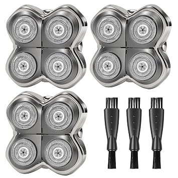3-Pack Professional Replacement Head for Pitbull Gold Pro, Silver Pro, Platinum/Diamond PRO Series Self-Sharpening Blades