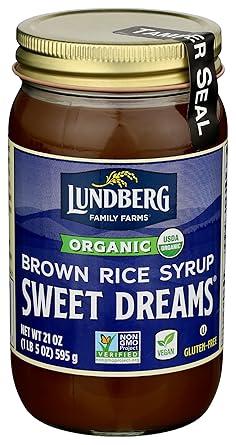 Lundberg Family Farms - Organic Sweet Dreams Brown Rice Syrup, Substitute Sweetener, Replaces Sugar, Honey, Corn Syrup, Non-GMO, Gluten-Free, USDA Certified Organic, Vegan, Kosher (21 oz)