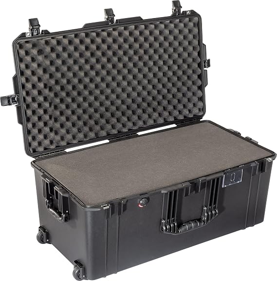 Pelican Color Case Black 1646 Air case, with Wheels.  with Foam