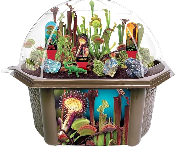 Carnivorous Plant Growing Kit Grow Venus Fly Trap, Sundew, Pitcher Plants in a Terrarium Biosphere