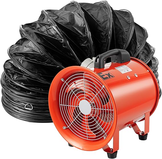 SmarketBuy Explosion Proof Fan 12 Inch, Explosion Proof Ventilator 550W, 2719 CFM High Velocity Utility Blower Fan w/ 25Ft Explosion Proof Duct Hose (Explosion Proof Fan/W 25ft Duct Hose)