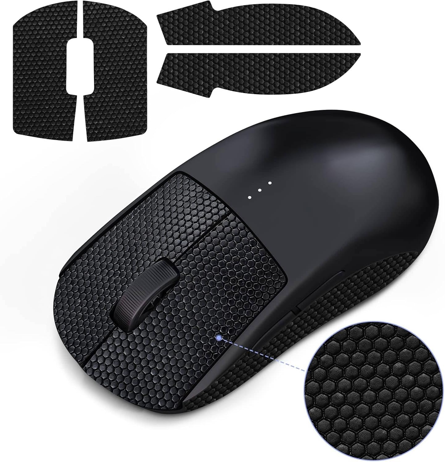 JINGDU G PRO Wireless Gaming Mouse Nonslip Skin, Black