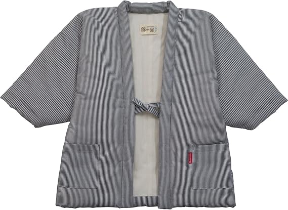 WATANOSATO Boys Hickory Stripe HANTEN Kimono Style Jacket
