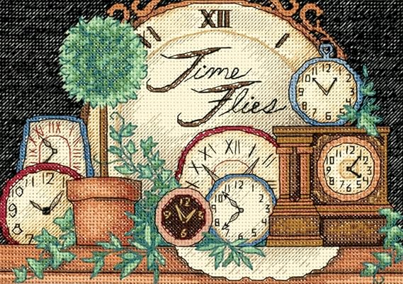 Dimensions Needlecrafts Counted Cross Stitch, Time Flies