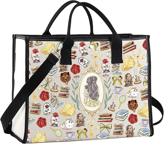 GJTIM Beauty Movie Gift Princess Fans Gift Cartoon Movie Fans Present Princess Tote Bag