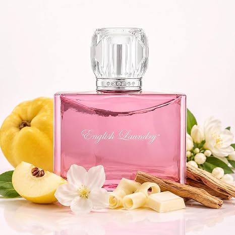 English Laundry Signature Eau de Parfum for Her | Floral Gourmand Scent | Cologne w/Quince & White Chocolate Top Notes, Jasmine & Orris Root Heart, and Sensual Woods Base | (UNBOXED) 3.4 fl. oz.