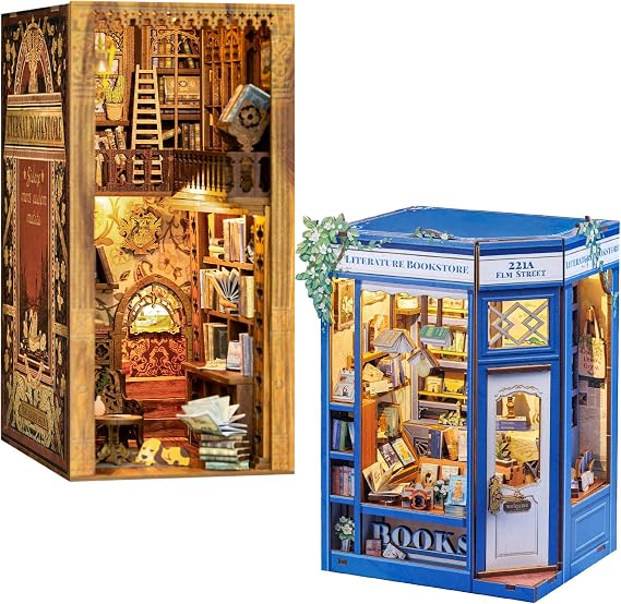 Cutefun 2Pcs Book Nook Library Kit