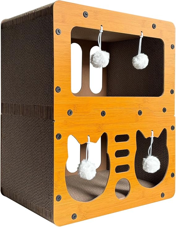 Cardboard Cat Scratcher House for Small Cats and Kittens