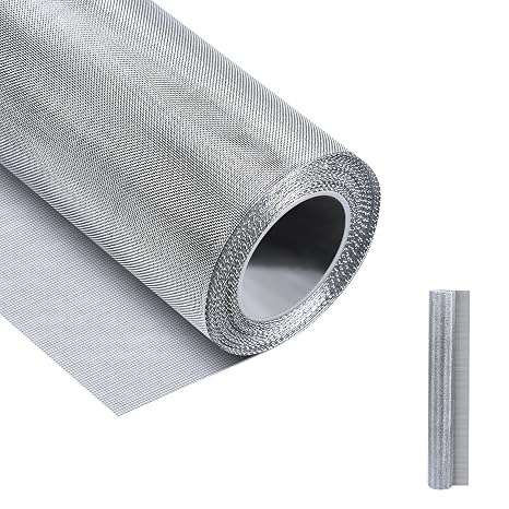 20 Mesh 304 Stainless Steel Mesh Screen, 24''118''(60cm300cm) Wire Screen Mesh, Rust Free Woven Wire Mesh, Metal Mesh Screen for Air Vents, Window Screen, Filters, Cage,Garden Covers