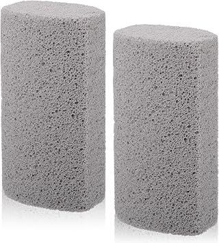 Qianyu 2 Pcs Hair Remover Pumice Pet Dog Cat Hair Removal Cleaning Gray Stone Pet Fur Cleaner Stone Reusable Dog Fur Cleaning Tool for Car Interior Bedding Carpet Couch Furnitur