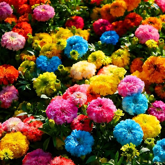 Dwarf French Marigold Seeds for Planting, 1006+pcs Rare Perennial Marigold Flower Seeds Plants, Non-GMO Heirloom Companion Blooms Flowers Plants in Home Garden Outdoors