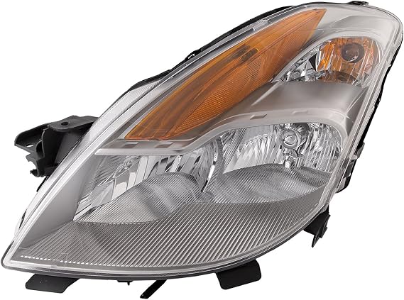 HEADLIGHTSDEPOT Chrome Housing Halogen Headlight Compatible with Nissan Altima 2-Door Coupe 2008-2009 Includes Left Driver Side Headlamp