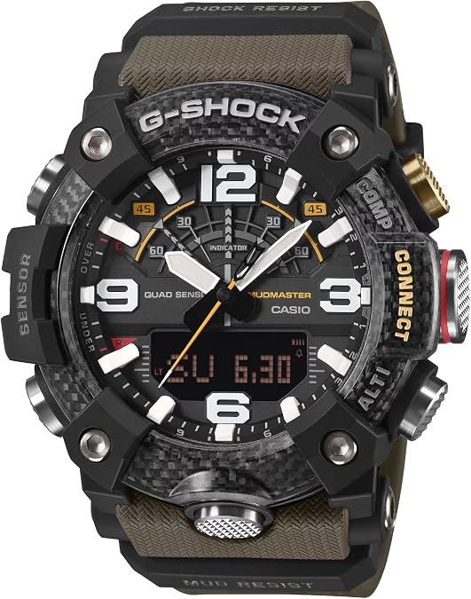 G-Shock GGB100X-1A3 Master of G Mudmaster Quad Sensor Heavy Duty Carbon Green
