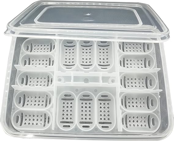 16 Grids Snakes Gecko Lizards Reptiles Eggs Incubator Tray Hatcher Box for Hatching Snake Lizards Frogs Turtle