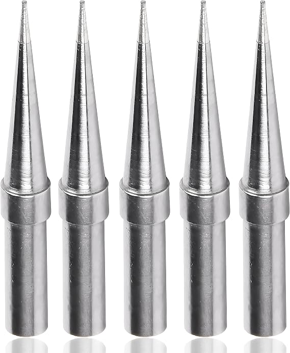 Yakamoz 5Pcs ET Series Soldering Iron Tips ETO Soldering Tip Set Replacement Solder Tips for Weller WE1010NA WES51 WES50 PES51 PES50 WEP70 EC1002 EC1201A