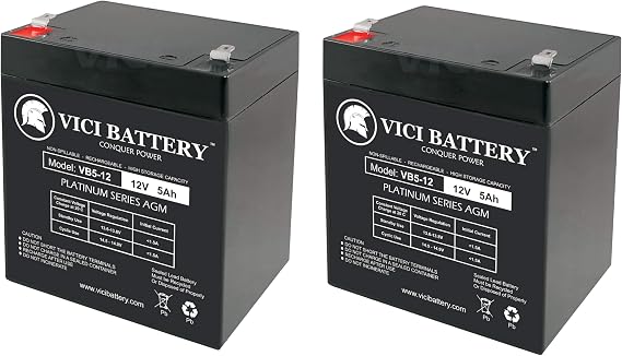 VICI Battery 12V 5AH Battery for Razor E100 E125 E150 E175 Scooter - 2 Pack brand product